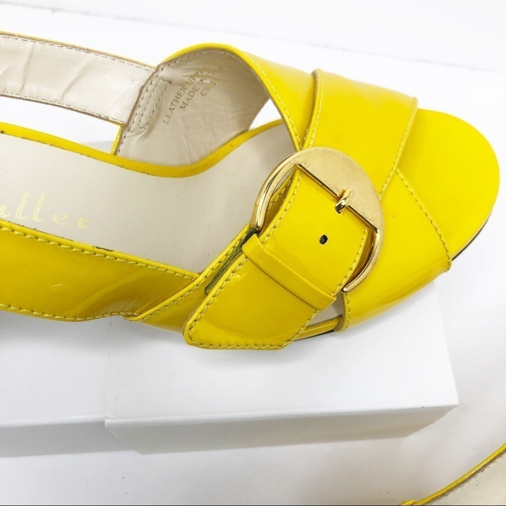BETTYE Muller Yellow Patent leather sling back shoes - Picture 14 of 15